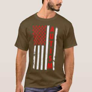 Autism American Flag Shirt Autism Awareness Puzzle