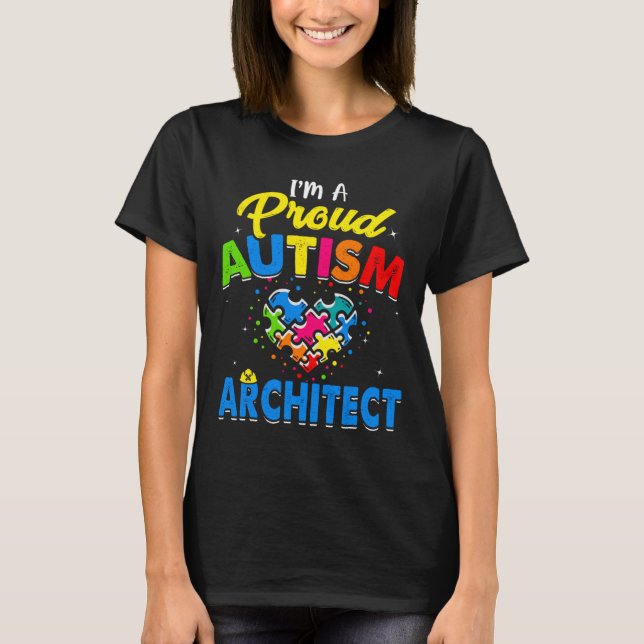Autism Architect Autism Awareness Accept Support L T-Shirt (Front)
