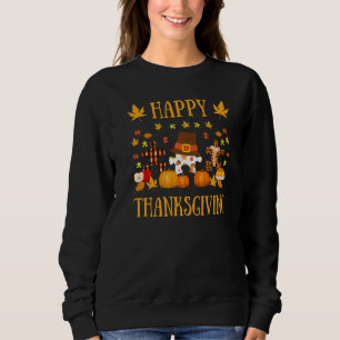 Autism ASD Awareness Puzzle Piece Autumn Happy Tha Sweatshirt