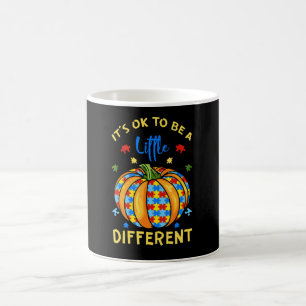 Autism Asd Awareness Puzzle Pieces Pumpkin Hallowe Coffee Mug