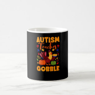 Autism ASD Awareness Thanksgiving Puzzle Teacher G Coffee Mug