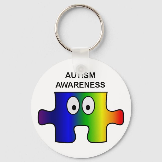 Autism/Aspergers support and awareness Key Ring (Front)