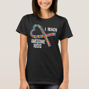 Autism Aspergers Teacher Puzzle Ribbon Shirt
