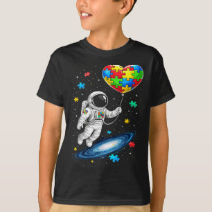 Autism astronaut balloon autism awareness space T-Shirt