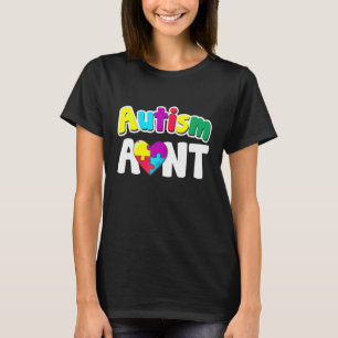 Autism Aun Awareness Puzzle Pieces Colours 1 T-Shirt