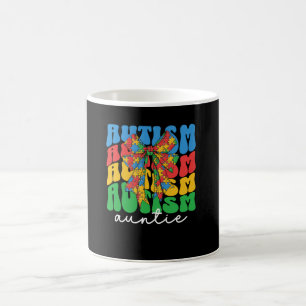 Autism Aunt Coquette Bow Autism Awareness Auntie A Coffee Mug