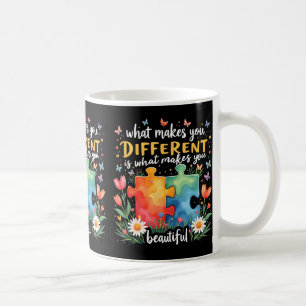 Autism Autism Awareness Different Is Beautiful Coffee Mug