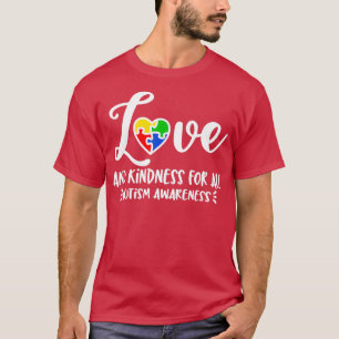 Autism autism awareness kindness love rainbow puzz T-Shirt