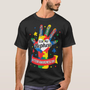 Autism-Autism Awareness  Nephew Aunt Uncle Puzzle  T-Shirt