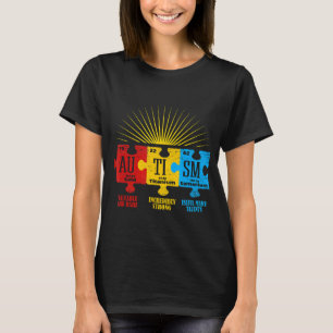 Autism-Autism Awareness Puzzle Chemical Element T-Shirt