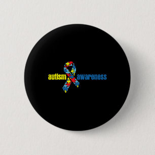 Autism Autism Awareness Ribbon Piece Gift 6 Cm Round Badge