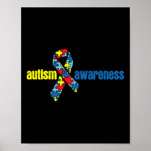 Autism Autism Awareness Ribbon Piece Gift  Poster
