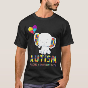 Autism-Autism Elephant Walking A Different Path F T-Shirt