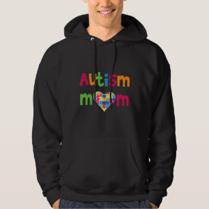 Autism-Autism Mum-Autistic Awareness-Puzzle Heart Hoodie