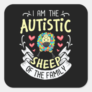 Autism Autistic Asperger Syndrom Aspie Puzzle Auti Square Sticker