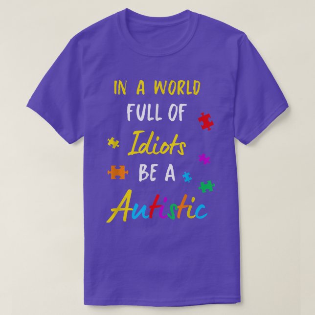 Autism Autistic Asperger Syndrom Aspie Puzzle Auti T-Shirt (Design Front)