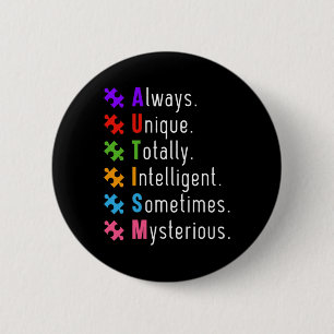 Autism Autistic Puzzle  6 Cm Round Badge