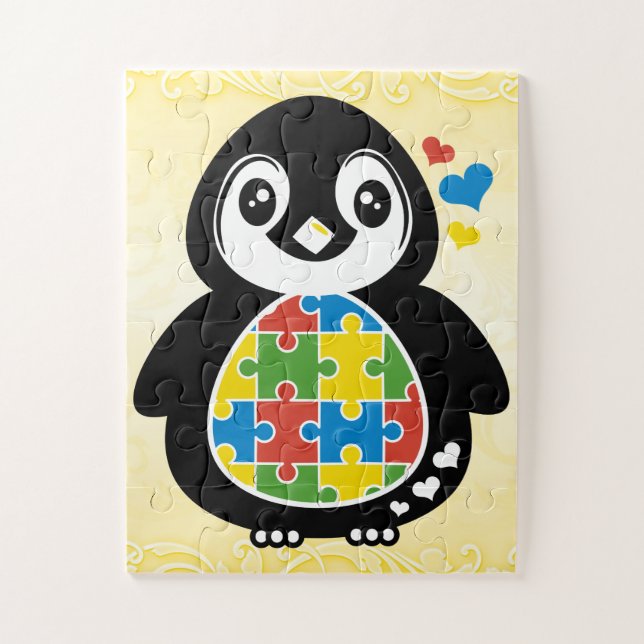 Autism AW Puzzle with Gift Box, 30 Oversized Piece (Vertical)