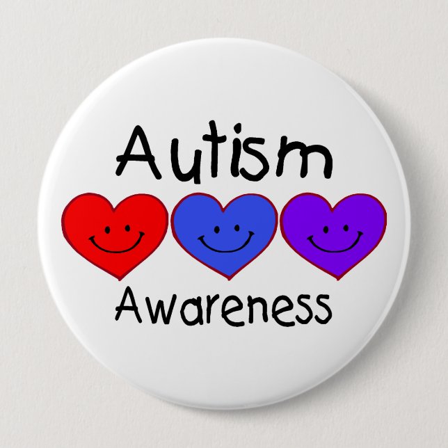 Autism Awareness 10 Cm Round Badge (Front)