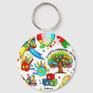 autism awareness 11-0 key ring