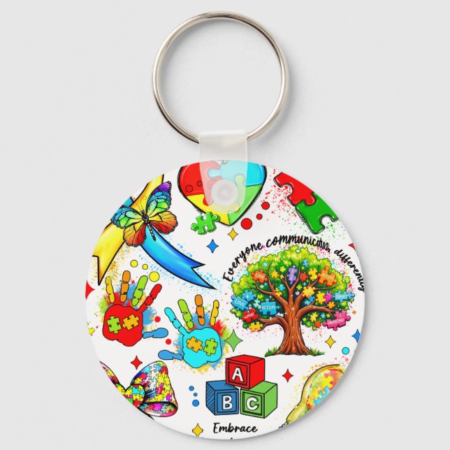 autism awareness 11-0 key ring (Front)