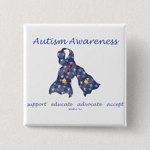 Autism Awareness 15 Cm Square Badge
