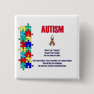 Autism Awareness 15 Cm Square Badge