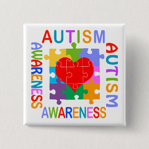 Autism Awareness 15 Cm Square Badge
