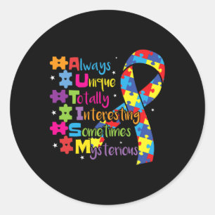 Autism Awareness 1  Classic Round Sticker