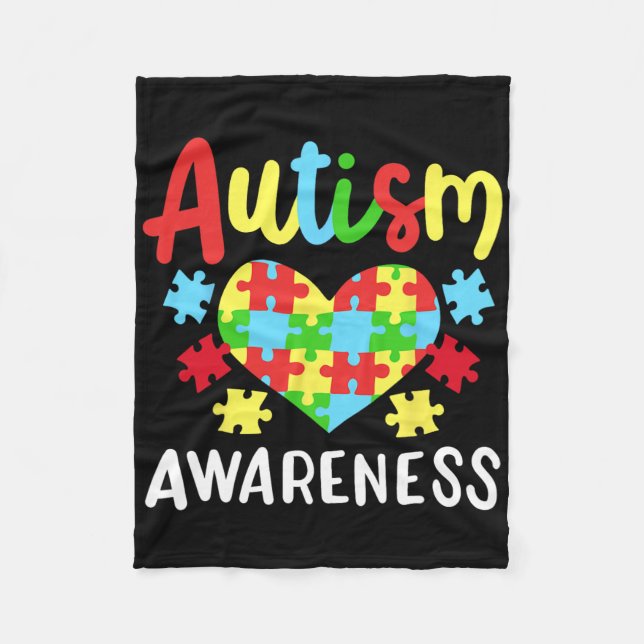 Autism Awareness 1  Fleece Blanket (Front)