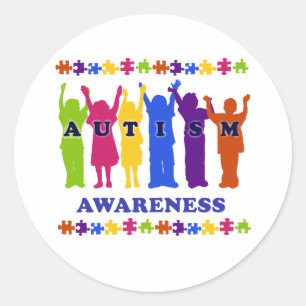 Autism Awareness 2009 Tees and Gifts Classic Round Sticker