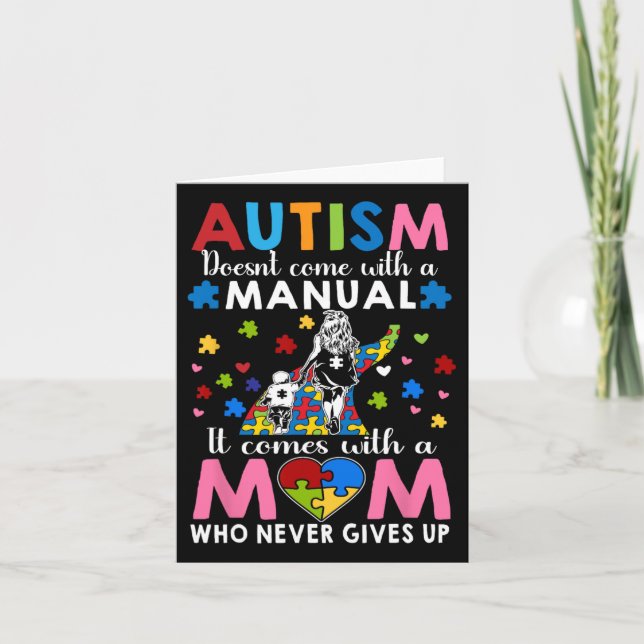 Autism Awareness 2025 Doesn't Come With A Manual A Card (Front)