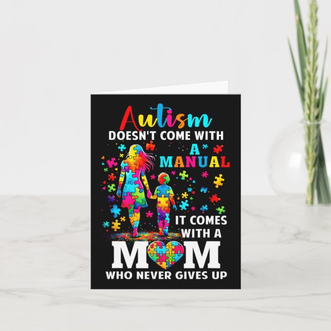 Autism Awareness 2025 Doesn't Come With A Manual A Card (Front)