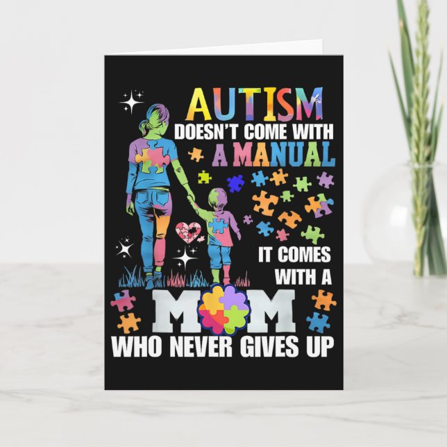 Autism Awareness 2025 Doesn't Come With A Manual A Card (Front)