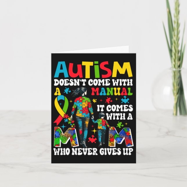 Autism Awareness 2025 Doesn't Come With A Manual A Card (Front)