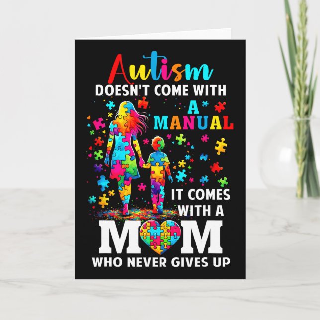 Autism Awareness 2025 Doesn't Come With A Manual A Card (Front)