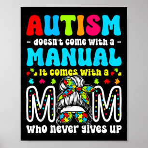 Autism Awareness 2025 Doesn't Come With A Manual A Poster