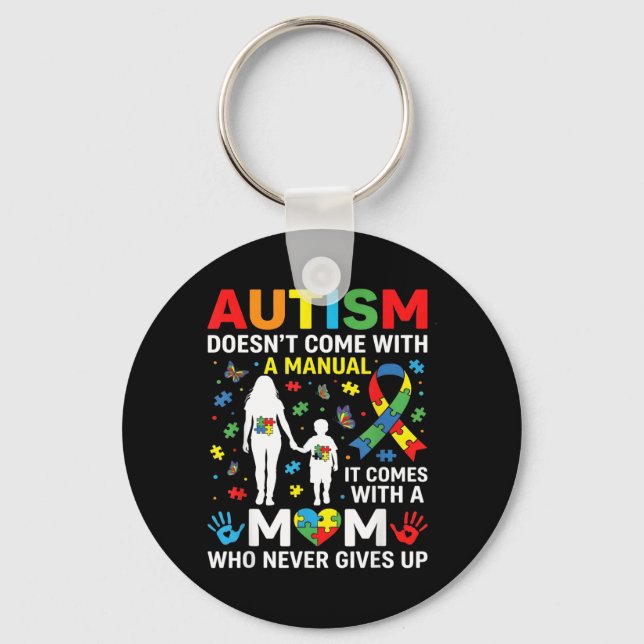 Autism Awareness 2026 Doesnt Come with a Manual Key Ring (Front)