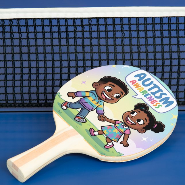 Autism Awareness #2 Ping Pong Paddle (Insitu)