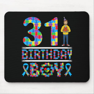 Autism Awareness 31st Birthday Boy Puzzle Piece 31 Mouse Pad