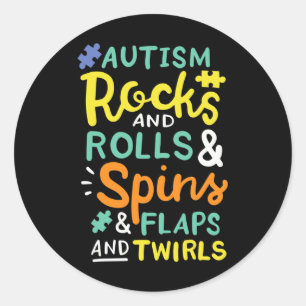 Autism Awareness 3  Classic Round Sticker