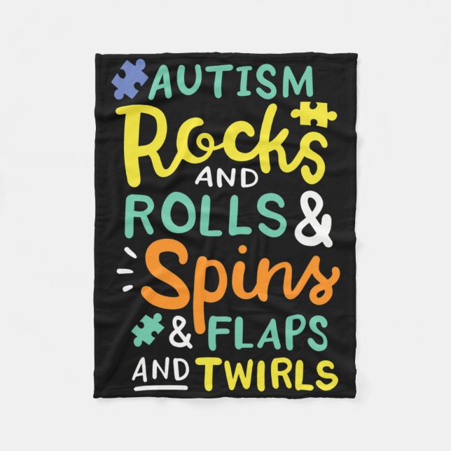 Autism Awareness 3  Fleece Blanket (Front)