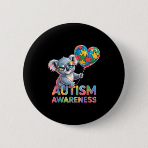 Autism awareness 6 cm round badge