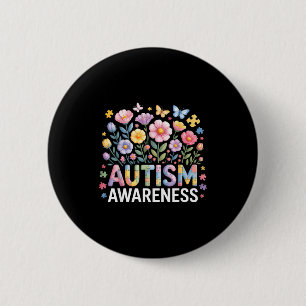 Autism awareness  6 cm round badge