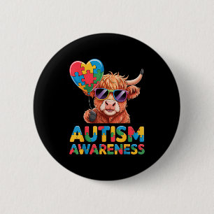 Autism awareness  6 cm round badge
