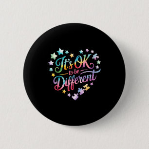 Autism awareness 6 cm round badge