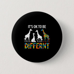 Autism awareness 6 cm round badge