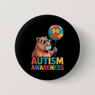 Autism awareness  6 cm round badge