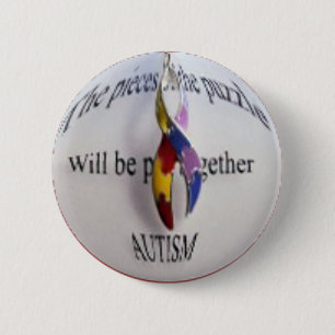autism awareness 6 cm round badge
