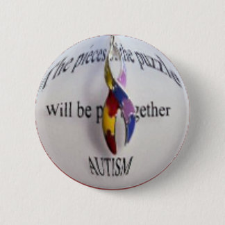 autism awareness 6 cm round badge